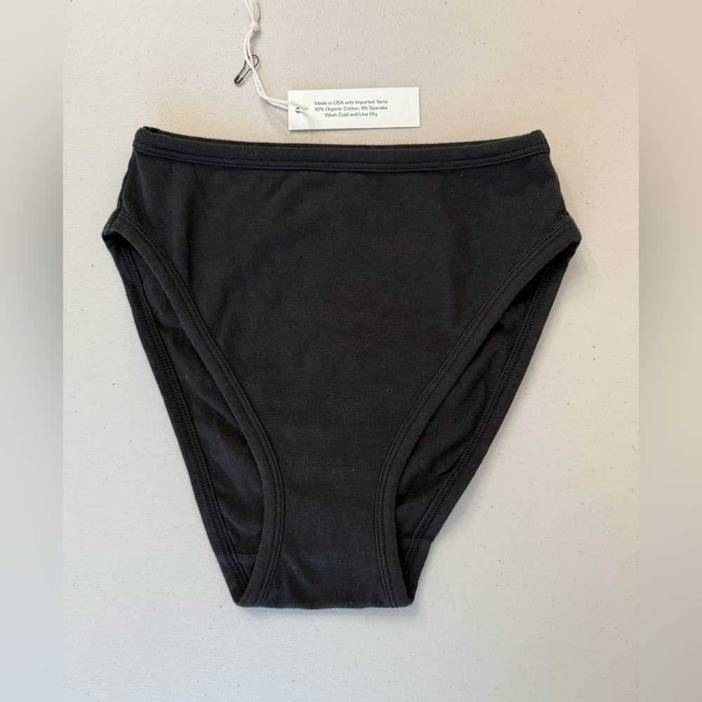 ARQ Organic Cotton Black Hi Waisted Misha Undies